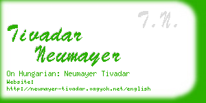 tivadar neumayer business card